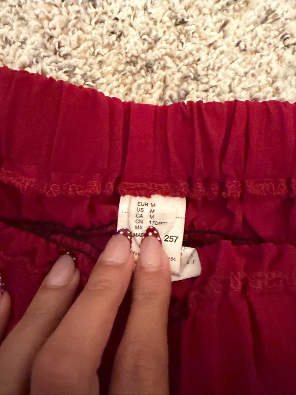 Red Ruffled Shorts - Picture 3 of 3